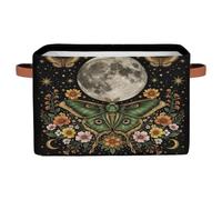 Drekrid Cestini portaoggetti a forma di falena, luna, fiori, grandi, pieghevoli, rettangolari, organizer per giocattoli, vestiti, asilo nido, bagno, camera da letto, decorazione per la casa, cestino