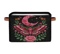 Drekrid Cestini portaoggetti - falena fiore luna grande pieghevole armadio mensola organizer cestini per bambini giocattoli, vestiti, asilo nido, bagno, camera da letto, decorazione per la casa cesto