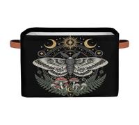 Drekrid Cestini portaoggetti - falena luna fungo grande pieghevole armadio mensola organizer cestini per bambini giocattoli, vestiti, asilo nido, bagno, camera da letto, decorazione per la casa