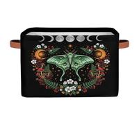 Drekrid Cestini portaoggetti - Luna Moth fase lunare grande pieghevole armadio mensola organizer cestini per bambini giocattoli, vestiti, asilo nido, bagno, camera da letto, decorazione per la casa