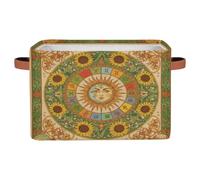 Drekrid Cestini portaoggetti - ruote zodiacali sole luna grande pieghevole armadio mensola organizer cestini per bambini giocattoli, vestiti, asilo nido, bagno, camera da letto, decorazione per la