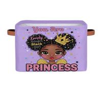 Drekrid Grande cestino portaoggetti con ragazza africana, pieghevole, rettangolare, per vestiti, giocattoli, asilo nido, bagno, camera da letto, decorazione per la casa, cestino regalo