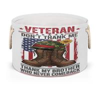 Drekrid Grande cesto portaoggetti - Contenitore portaoggetti con manici, rotondo, pieghevole, per giocattoli, coperte, camera da letto, soggiorno, decorazione per la casa, cesto regalo