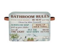 Drekrid Grandi cestini portaoggetti per il bagno, pieghevoli, rettangolari, per vestiti dei bambini, giocattoli, asilo nido, bagno, camera da letto, cestino regalo decorativo per la casa