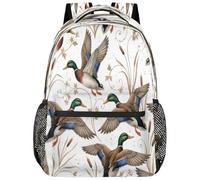 Drekrid Mallard Ducks, zaino da scuola e da viaggio, leggero, adatto per laptop da 15,6 pollici, per donne, uomini, studenti universitari, scuole medie, adolescenti
