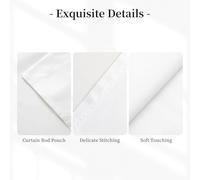 Drekrid Mantovane per finestre, blu cipria, a forma di farfalla, corte, piccole, morbide, filtranti la luce, tende da cucina per camera da letto, bagno, cantina, bar, tasca per asta, 137 x 46 cm, 1