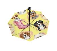 Drekrid Ombrelli compatti antivento per la pioggia, ombrello portatile leggero e pieghevole automatico al contrario - grazioso piccolo ombrello con apertura automatica per pendolari, auto, zaino