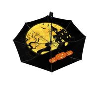 Drekrid Ombrello da viaggio per pioggia e sole - Ombrello antivento compatto con apertura automatica e chiusura automatica, pieghevole al contrario, piccolo ombrello carino per pendolari, auto, zaino