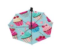 Drekrid Ombrello da viaggio per pioggia e sole, ombrello antivento compatto con apertura automatica e chiusura automatica, per bambini e donne, pieghevole al contrario automatico, piccolo ombrello