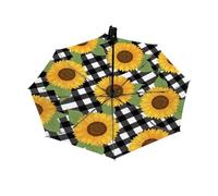 Drekrid Ombrello da viaggio per pioggia e sole - Ombrello antivento compatto con apertura automatica e chiusura automatica, pieghevole al contrario, piccolo ombrello carino per pendolari, auto, zaino