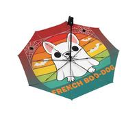 Drekrid Ombrello da viaggio per pioggia e sole - Ombrello antivento compatto con apertura automatica e chiusura automatica, per bambini e donne, pieghevole al contrario automatico, piccolo ombrello