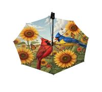 Drekrid Ombrello da viaggio per pioggia e sole - Ombrello antivento compatto pieghevole automatico al contrario per donne e bambini, grazioso piccolo ombrello con apertura automatica per auto, zaino