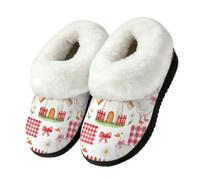 Drekrid Pantofole da donna in memory foam, calde e morbide | Comoda suola in gomma antiscivolo, retro chiuso, camera da letto invernale per interni ed esterni, mulino a vento con anatre