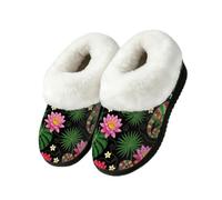 Drekrid Pantofole da donna in memory foam, calde e morbide, Lotus Camaleonte, 40/40.5 EU