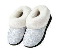 Drekrid Pantofole da donna in memory foam, morbide e calde | Comoda e comoda suola in gomma antiscivolo, retro chiuso, camera da letto invernale per interni ed esterni, aragosta