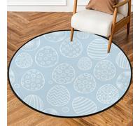Drekrid Tappeto rotondo da 90 cm, motivo caccia alle uova di Pasqua, tappeto per ingresso, lavabile, per camera da letto, divano, soggiorno, cameretta dei bambini, tappeto antiscivolo, decorazione
