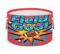 Drekrid Touchdown - Grande cesto portaoggetti con manici, rotondo, pieghevole, per giocattoli, coperte, camera da letto, soggiorno, decorazione per la casa, cestino regalo