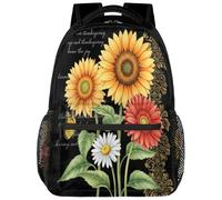 Drekrid Zaino scolastico da viaggio, leggero, per donne e uomini | Sunflower - Zaino per il Ringraziamento, per ragazzi e ragazze, adatto per laptop da 15,6 pollici, scuola media