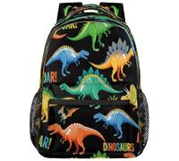 Drekrid Zaino scolastico da viaggio per donne e uomini, con scheletro di dinosauri ruggito, leggero, adatto per laptop da 15,6 pollici, per studenti universitari, scuole medie, adolescenti