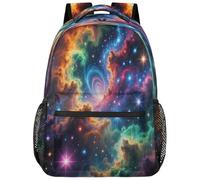 Drekrid Zaino scolastico da viaggio per donne e uomini, galassia nebulosa stelle cosmica, leggero, per ragazzi e ragazze, adatto per laptop da 15,6 pollici, per studenti universitari, scuole medie
