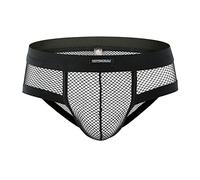 Drelaar Slip intimo sexy da uomo a rete vedere attraverso le mutande, Nero , L
