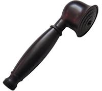 DRELD 1 soffione doccia retrò in ottone nero, doccetta vintage da bagno, doccetta resistente all'usura con stile telefonico, doccetta vintage rimovibile (17 cm di lunghezza, 5 cm di diametro della