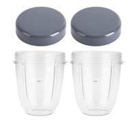 Dreld Confezione da 2 tazze da 510,3 g con coperchio piatto, parti di ricambio compatibili con Nutribullet 600 W 900 W frullatore spremiagrumi (510 g)