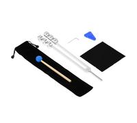 DRELD Diapason ponderata da 32 Hz, accordatore in lega di alluminio con martello in silicone, punta triangolare, custodia in velluto, panno di pulizia, chiave a brugola per pelle, capelli, ossa