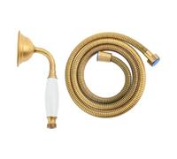 DRELD Doccetta retrò con tubo doccia in metallo da 1,5 m (rame anticato)
