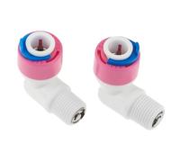 DRELD Valvole di ritegno a gomito per tubo da 0,3 cm BSP maschio a 1/4" OD per sistema di depurazione dell'acqua RO, filtri ad osmosi inversa, macchina per acqua pura (confezione da 2)
