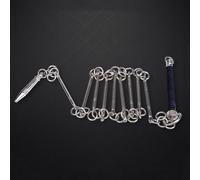 DREMDO Frustino A Nove Sezioni da 49 Pollici, Frusta da Combattimento in Acciaio Inox con Snodi in bambù, Frusta per Arti Marziali per Bambini, Adolescenti, Principianti, Autodifesa