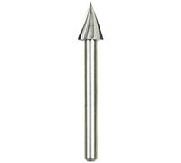 Dremel 125 Set di accessori punte da taglio per fresatura in confezione da 2-2 frese ad alta velocità a forma di triangolo con diametro di lavoro di 6,4 mm