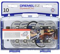 Dremel 2615S690JA EZ SpeedClic Set di Accessori, 10 Dischi da Taglio e 1 Perno EZ SpeedClic