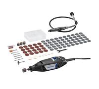 Dremel 3200 Multifunzione Rotativo 130W, Kit con 1 Albero Flessibile, 90 accessori, Velocità Variabile 10.000-35.000 giri/min para Taglio, Incisione, Intaglio, Pulitura, Foratura, Smerigliatura