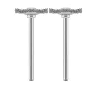Dremel 428 Set di accessori per spazzole in acciaio al carbonio, 2 spazzole (19 mm) per pulire e rimuovere la ruggine dai materiali metallici