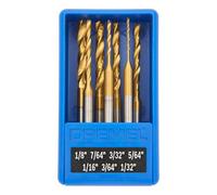 Dremel 628HP - Set di 7 punte rotanti rivestite in titanio per legno e metalli morbidi