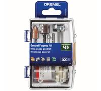 Dremel 730-01 - Kit di accessori per utensili rotanti, 52 pezzi, set assortito, include un pezzo per intaglio, tamburi leviganti, mole per smerigliatura, dischi da taglio e una custodia per riporre oggetti