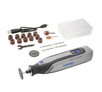Dremel 8150 Kit utensile rotativo brushless a batteria ricaricabile tramite USB-C da 7,2 V 2Ah, 20 accessori, velocità variabile da 5.000 a 30.000 giri/min, taglio, levigatura, intaglio, smerigliatura