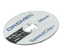 Dremel EZ SpeedClic SC409, 5 dischi da taglio sottili con diametro di taglio di 38 mm per utensili rotativi