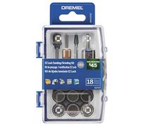Dremel EZ727-01 EZ Lock - Set di accessori per levigatura e smerigliatura per utensili rotanti, perfetto per levigatura e affilatura dettagliata, assortimento da 18 pezzi