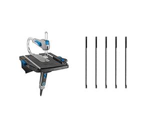 DREMEL Moto-Saw MS20-1/5 Sega da Traforo (70 Watt), 1 Complemento, 5 Accessori + Dremel Ms51 Lame Taglio Legno Multiuso, 5 Pezzi