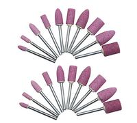 Dremel - Set di punte abrasive per smerigliatura e utensili rotanti per intagliare il legno, con mandrino da 3 mm, 20 pezzi, rosa