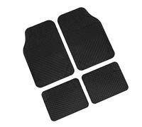 Set 4 pezzi tappeti tappetini universale in PVC nero sagomabilii e antiscivolo