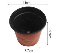 Drenaggio Design 100 Fioriere in Plastica per Giardinaggio Casa Rosso e Nero