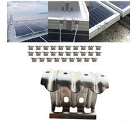 Drenaggio efficiente con 30 clip per guida dell'acqua fotovoltaica in acciaio inox, design multi foro (35 mm)