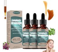 Drenante Linfatico Potente, Linfatico Gocce Per Donne Uomini, 3PC | Estratto di una miscela botanica - Promuove uomini e donne Equilibrio, Benessere e Sistema Immunitario