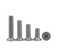 Dreneco 304 Acciaio Inossidabile Viti A Testa Svasata Vite A Testa Piatta Viti A Croce Per Occhiali Riparazione M2*7mm,50 pezzi