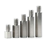 Dreneco Colonna Esagonale in Acciaio Inox Maschio-Femmina Colonna Della Viti Colonna di Isolamento Vite Prigioniera di Esagono Della Testa Singola (M5*50+8,3 pcs)