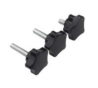 Dreneco Viti a testa zigrinata, pomello zigrinato in plastica bullone con manopola a testa zigrinata M6x12mm, 5 pz