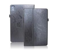DRENGE for Custodia Compatibile con Lenovo IdeaPad Duet 3 Chromebook 11'' Tablet con Stampa Floreale in Similpelle e Supporto for la Mano per(Black)